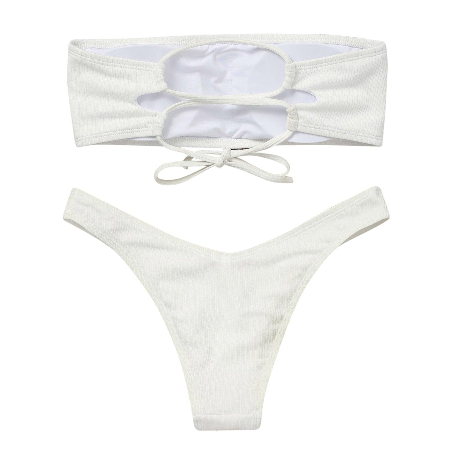 Women's Bikini High Waist Tummy Control Two Piece Swimsuit Swimwear Girl Beach Bathing Suit Woman Fashion Swimwear Padded High Waist Cheeky Bathing Suit Stevvex