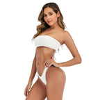 Women's Bikini High Waist Tummy Control Two Piece Swimsuit Swimwear Girl Beach Bathing Suit Woman Fashion Swimwear Padded High Waist Cheeky Bathing Suit Stevvex