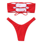 Women's Bikini High Waist Tummy Control Two Piece Swimsuit Swimwear Girl Beach Bathing Suit Woman Fashion Swimwear Padded High Waist Cheeky Bathing Suit Stevvex