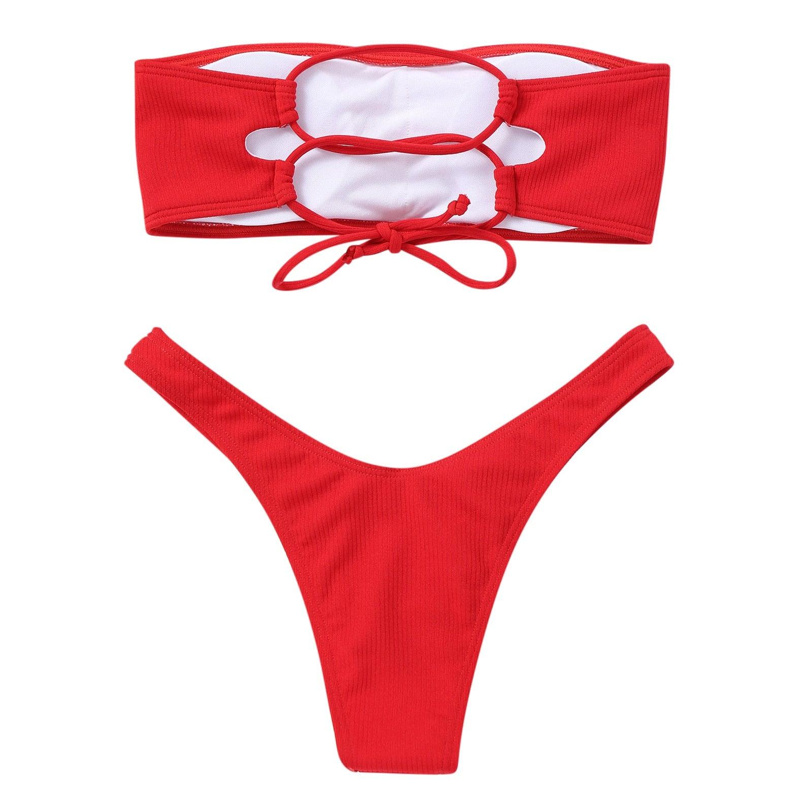 Women's Bikini High Waist Tummy Control Two Piece Swimsuit Swimwear Girl Beach Bathing Suit Woman Fashion Swimwear Padded High Waist Cheeky Bathing Suit Stevvex