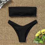 Women's Bikini High Waist Tummy Control Two Piece Swimsuit Swimwear Girl Beach Bathing Suit Woman Fashion Swimwear Padded High Waist Cheeky Bathing Suit Stevvex