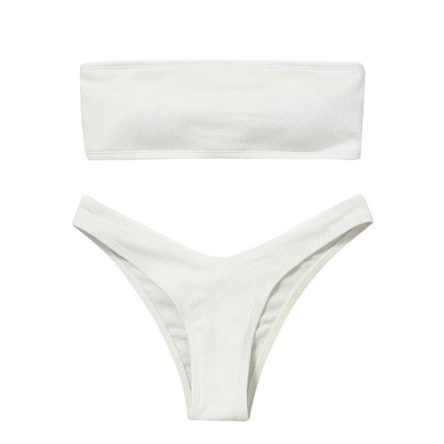 Women's Bikini High Waist Tummy Control Two Piece Swimsuit Swimwear Girl Beach Bathing Suit Woman Fashion Swimwear Padded High Waist Cheeky Bathing Suit Stevvex