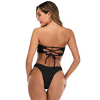 Women's Bikini High Waist Tummy Control Two Piece Swimsuit Swimwear Girl Beach Bathing Suit Woman Fashion Swimwear Padded High Waist Cheeky Bathing Suit Stevvex