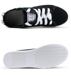 Women's Canvas Breathable Classic Summer Sneakers Lace-Up Shoes Casual Outdoor Men Sneakers Womens Canvas Sneakers Low Top Tennis White Shoes Stevvex