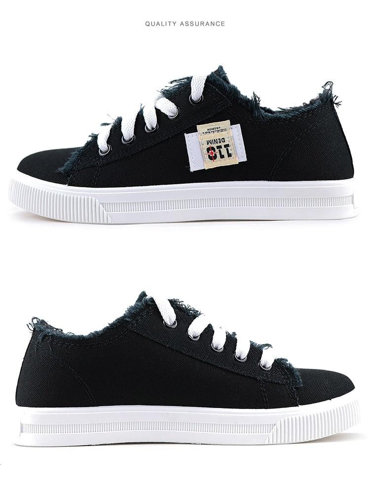 Women's Canvas Breathable Classic Summer Sneakers Lace-Up Shoes Casual Outdoor Men Sneakers Womens Canvas Sneakers Low Top Tennis White Shoes Stevvex