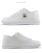 Women's Canvas Breathable Classic Summer Sneakers Lace-Up Shoes Casual Outdoor Men Sneakers Womens Canvas Sneakers Low Top Tennis White Shoes Stevvex