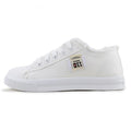 Women's Canvas Breathable Classic Summer Sneakers Lace-Up Shoes Casual Outdoor Men Sneakers Womens Canvas Sneakers Low Top Tennis White Shoes Stevvex
