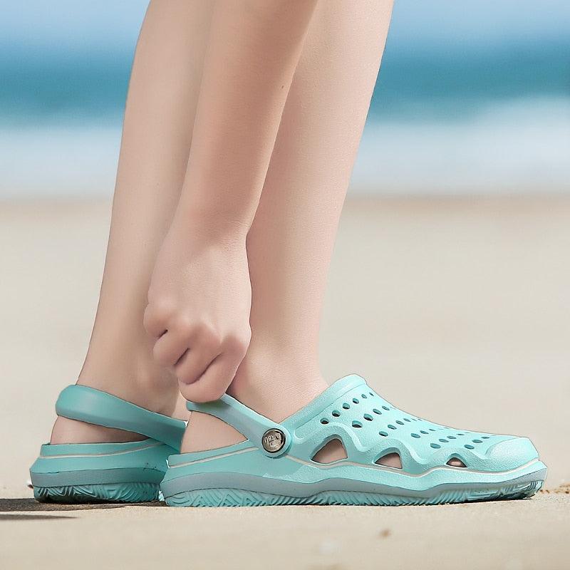 Women's Casual Clogs Breathable Sandals Home Slippers Summer Slip On Women Flip Flops Shoes Clogs Garden Clogs Shoes Beach Sneaker Work Summer Breathable Lightweight Quick Drying Sandals Stevvex