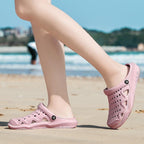 Women's Casual Clogs Breathable Sandals Home Slippers Summer Slip On Women Flip Flops Shoes Clogs Garden Clogs Shoes Beach Sneaker Work Summer Breathable Lightweight Quick Drying Sandals Stevvex