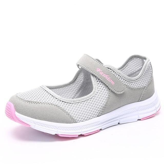 Women's Elegant Walking Shoes Flat Outdoor Comfortable Breathable Casual Soft Sole Lightweight Sport Running Fashion Breathable Mesh Womens Espadrilles Stevvex