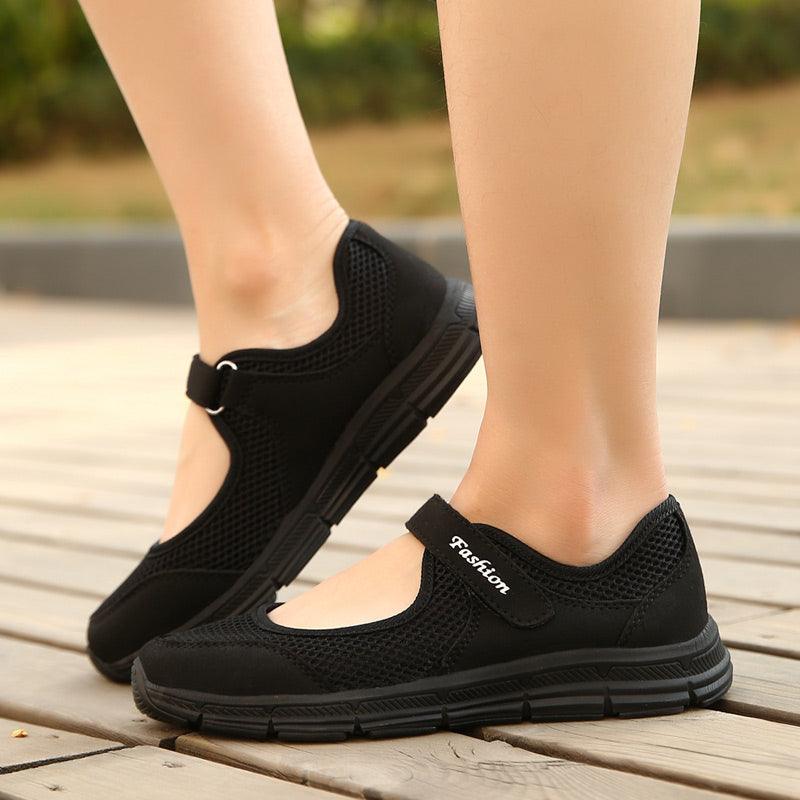 Women's Elegant Walking Shoes Flat Outdoor Comfortable Breathable Casual Soft Sole Lightweight Sport Running Fashion Breathable Mesh Womens Espadrilles Stevvex