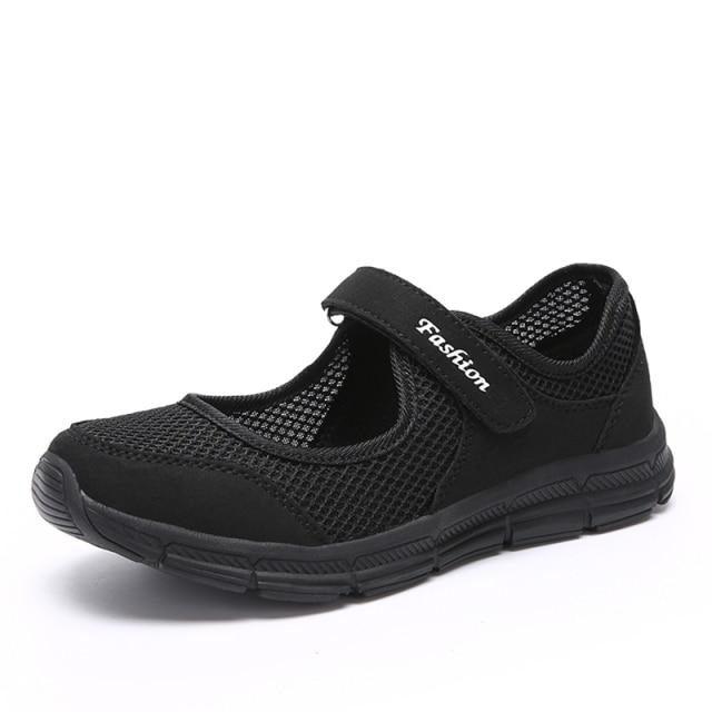 Women's Elegant Walking Shoes Flat Outdoor Comfortable Breathable Casual Soft Sole Lightweight Sport Running Fashion Breathable Mesh Womens Espadrilles Stevvex