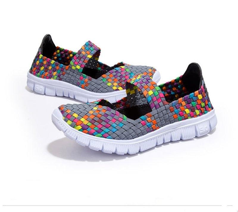 Women's Espadrilles Casual Shoes Spring Comfortable Sneakers Breathable Flat Shoes Summer Outdoor Slip On Fashion Breathable Mesh Casual Shoes Flat Shoes Women Espadrille Stevvex