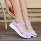 Women's Espadrilles Casual Shoes Spring Comfortable Sneakers Breathable Flat Shoes Summer Outdoor Slip On Fashion Breathable Mesh Casual Shoes Flat Shoes Women Espadrille Stevvex