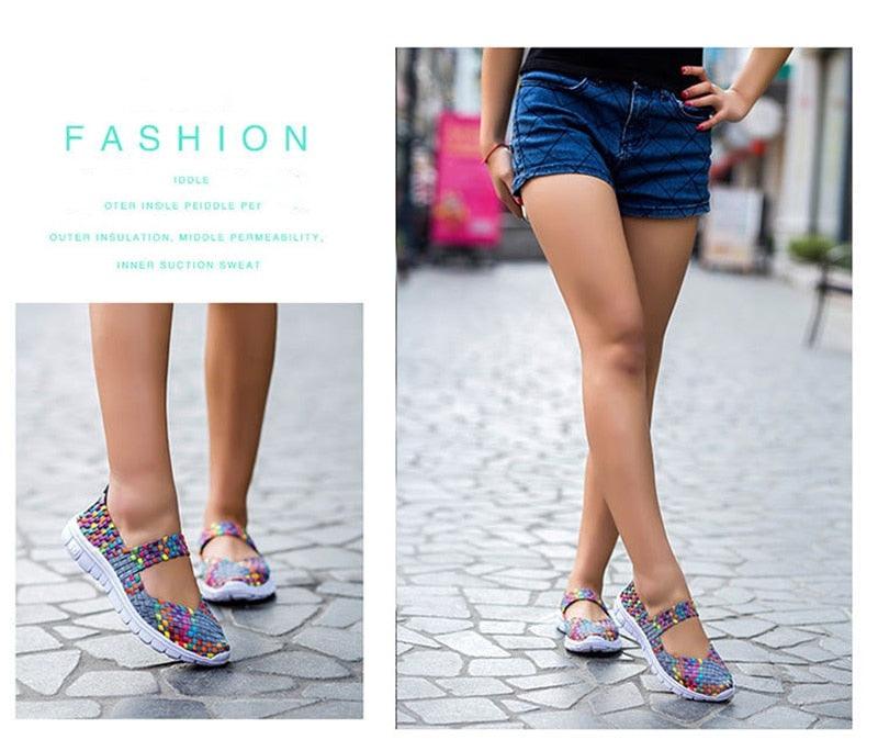 Women's Espadrilles Casual Shoes Spring Comfortable Sneakers Breathable Flat Shoes Summer Outdoor Slip On Fashion Breathable Mesh Casual Shoes Flat Shoes Women Espadrille Stevvex