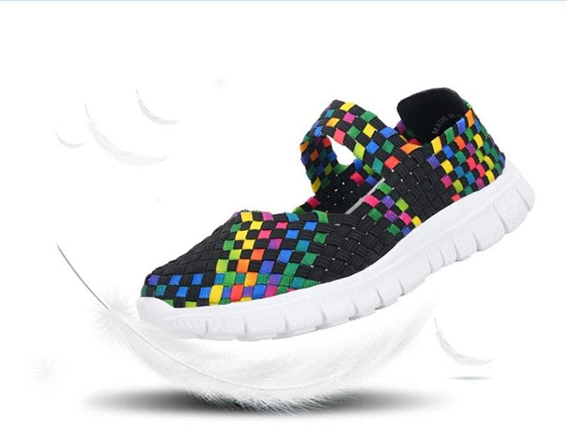 Women's Espadrilles Casual Shoes Spring Comfortable Sneakers Breathable Flat Shoes Summer Outdoor Slip On Fashion Breathable Mesh Casual Shoes Flat Shoes Women Espadrille Stevvex