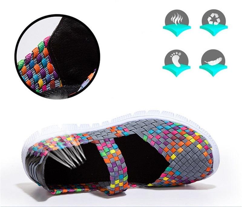 Women's Espadrilles Casual Shoes Spring Comfortable Sneakers Breathable Flat Shoes Summer Outdoor Slip On Fashion Breathable Mesh Casual Shoes Flat Shoes Women Espadrille Stevvex