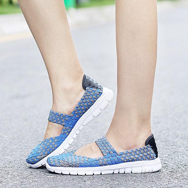 Women's Espadrilles Casual Shoes Spring Comfortable Sneakers Breathable Flat Shoes Summer Outdoor Slip On Fashion Breathable Mesh Casual Shoes Flat Shoes Women Espadrille Stevvex