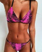 Women's Floral Printed Bikini Sets Push-Up Padded Bra Swimsuit Swimwear Bathing Suit Flower Beachwear Costume Floral Printed Swimsuit Triangle Bikini Tie Side High Cut Cheeky Bikini Set Stevvex