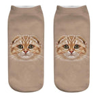 Women's Funny Animal Cute 3D Print Kitten Socks Women Ankle Socks Unisex Socks Fashion Socks Cartoon Cat Fashion Style Casual Boat Socks For Men And Women