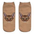 Women's Funny Animal Cute 3D Print Kitten Socks Women Ankle Socks Unisex Socks Fashion Socks Cartoon Cat Fashion Style Casual Boat Socks For Men And Women