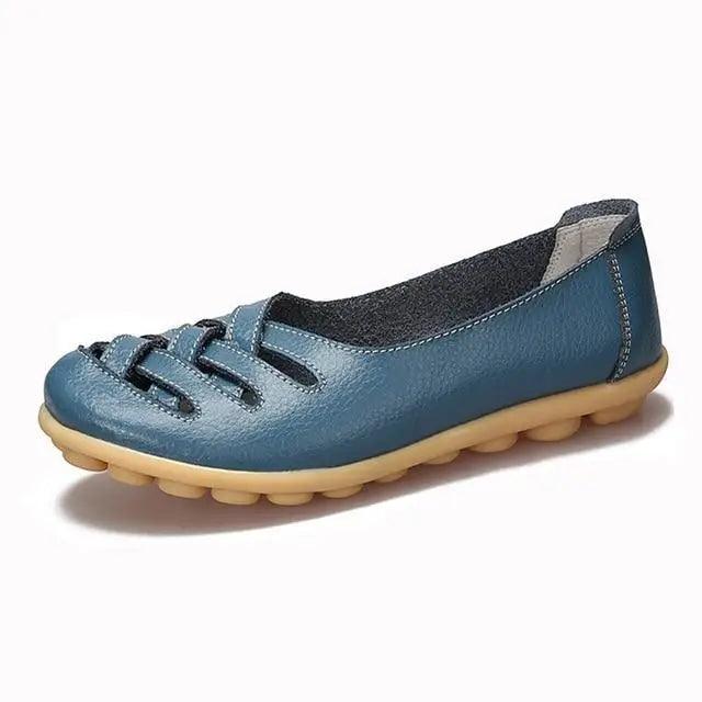 Women's Genuine Leather Flats Sandals Elegant Comfortable Soft Non Slip Design For Women Stevvex