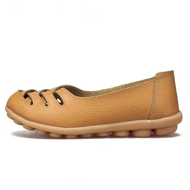 Women's Genuine Leather Flats Sandals Elegant Comfortable Soft Non Slip Design For Women Stevvex