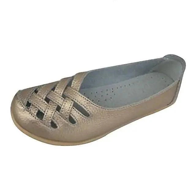 Women's Genuine Leather Flats Sandals Elegant Comfortable Soft Non Slip Design For Women Stevvex