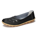 Women's Genuine Leather Flats Sandals Elegant Comfortable Soft Non Slip Design For Women Stevvex