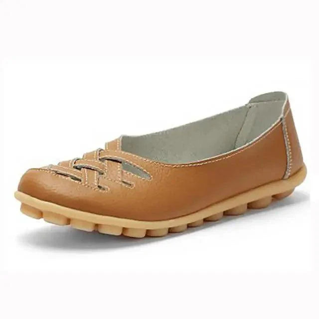 Women's Genuine Leather Flats Sandals Elegant Comfortable Soft Non Slip Design For Women Stevvex