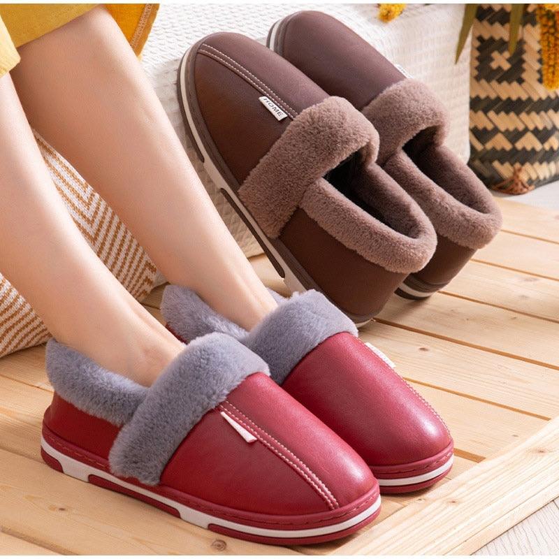 Women's Home Slippers Plush Warm House Shoes Non-Slip Soft Winter Indoors Bedroom Couples Floor Slipper Comfy Warm Memory Foam Faux Fur Indoor Outdoor Non Slip Winter Home Shoes Stevvex