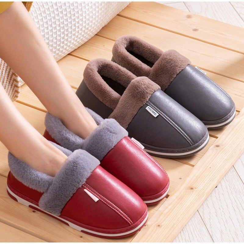 Women's Home Slippers Plush Warm House Shoes Non-Slip Soft Winter Indoors Bedroom Couples Floor Slipper Comfy Warm Memory Foam Faux Fur Indoor Outdoor Non Slip Winter Home Shoes Stevvex