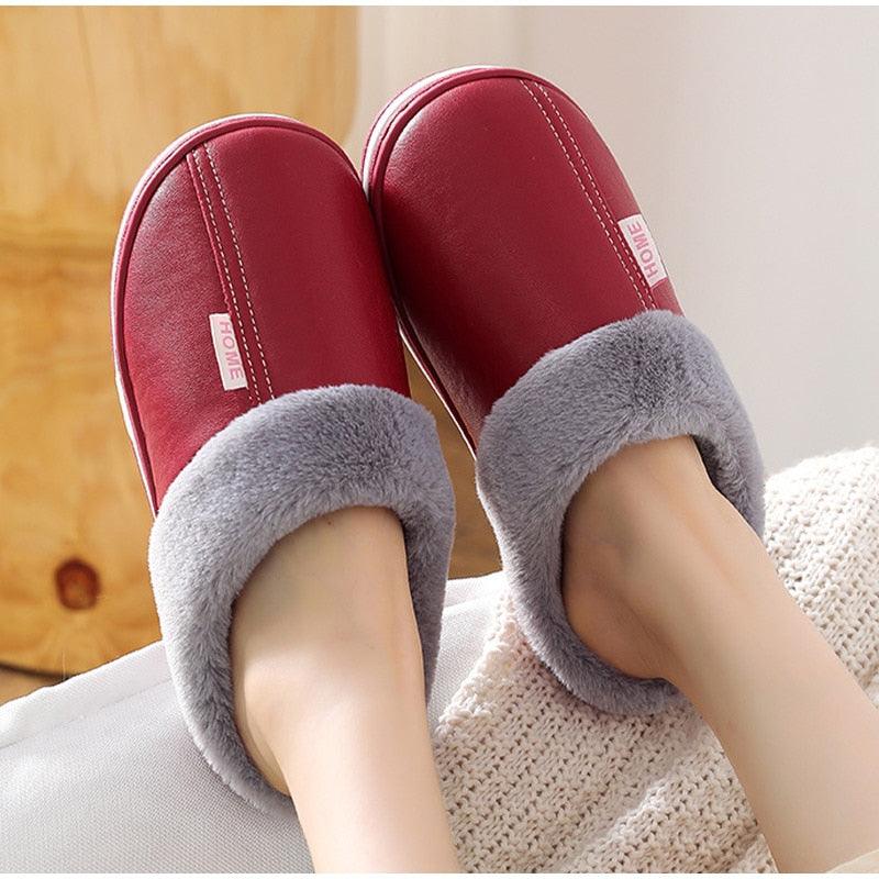Women's Home Slippers Plush Warm House Shoes Non-Slip Soft Winter Indoors Bedroom Couples Floor Slipper Comfy Warm Memory Foam Faux Fur Indoor Outdoor Non Slip Winter Home Shoes Stevvex