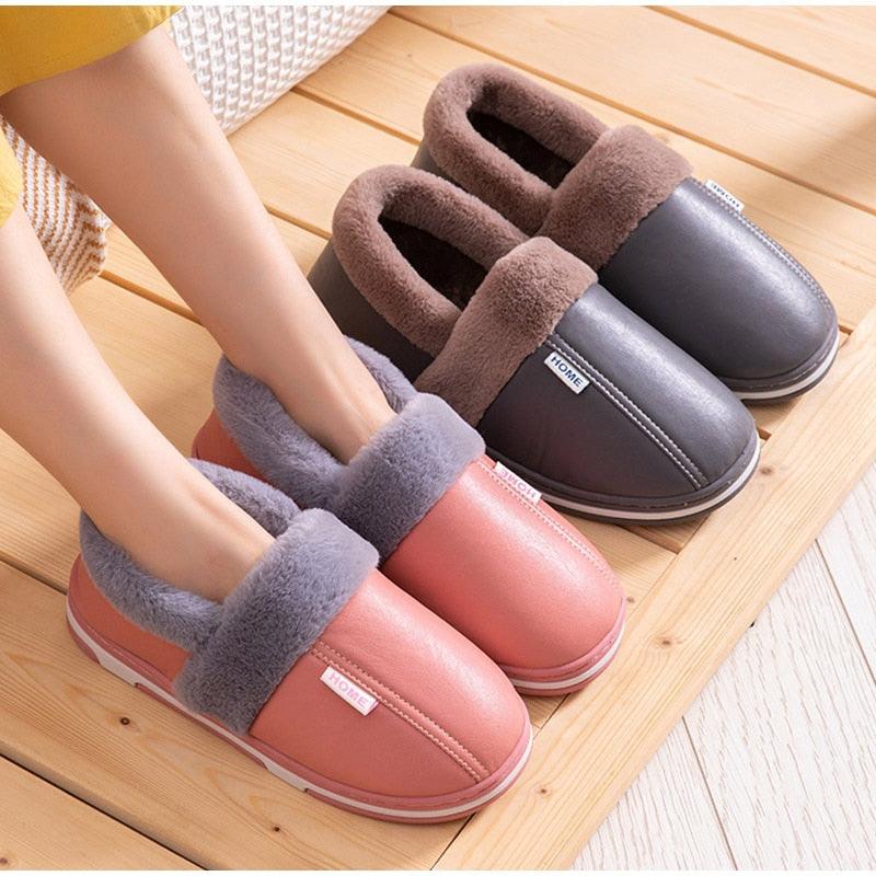 Women's Home Slippers Plush Warm House Shoes Non-Slip Soft Winter Indoors Bedroom Couples Floor Slipper Comfy Warm Memory Foam Faux Fur Indoor Outdoor Non Slip Winter Home Shoes Stevvex