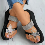 Women's Sandals Summer Slippers Elegant Butterfly Shoes Open Toe Fashion Comfortable Elegant Platform Shoes Pink Sandals For Women Dressy Modern Thick Platform Sandals Stevvex
