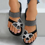 Women's Sandals Summer Slippers Elegant Butterfly Shoes Open Toe Fashion Comfortable Elegant Platform Shoes Pink Sandals For Women Dressy Modern Thick Platform Sandals Stevvex