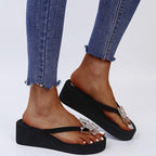 Women's Sandals Summer Slippers Elegant Butterfly Shoes Open Toe Fashion Comfortable Elegant Platform Shoes Pink Sandals For Women Dressy Modern Thick Platform Sandals Stevvex