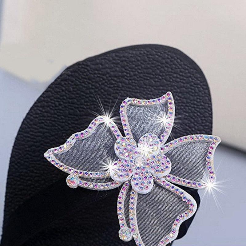 Women's Sandals Summer Slippers Elegant Butterfly Shoes Open Toe Fashion Comfortable Elegant Platform Shoes Pink Sandals For Women Dressy Modern Thick Platform Sandals Stevvex