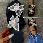 Women's Sandals Summer Slippers Elegant Butterfly Shoes Open Toe Fashion Comfortable Elegant Platform Shoes Pink Sandals For Women Dressy Modern Thick Platform Sandals Stevvex