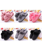 Women's Shoes Rabbit Ear Floor Indoor Cotton Slippers Winter Autumn Shoes Women Non-Slip Thick Bottom House Animal Slippers For Women Mens Winter Warm Memory Foam Cartoon Home Slippers Stevvex