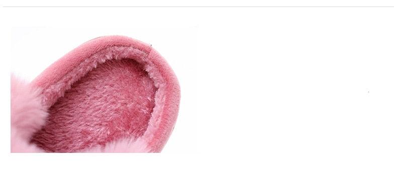Women's Shoes Rabbit Ear Floor Indoor Cotton Slippers Winter Autumn Shoes Women Non-Slip Thick Bottom House Animal Slippers For Women Mens Winter Warm Memory Foam Cartoon Home Slippers Stevvex