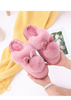 Women's Shoes Rabbit Ear Floor Indoor Cotton Slippers Winter Autumn Shoes Women Non-Slip Thick Bottom House Animal Slippers For Women Mens Winter Warm Memory Foam Cartoon Home Slippers Stevvex