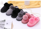 Women's Shoes Rabbit Ear Floor Indoor Cotton Slippers Winter Autumn Shoes Women Non-Slip Thick Bottom House Animal Slippers For Women Mens Winter Warm Memory Foam Cartoon Home Slippers Stevvex