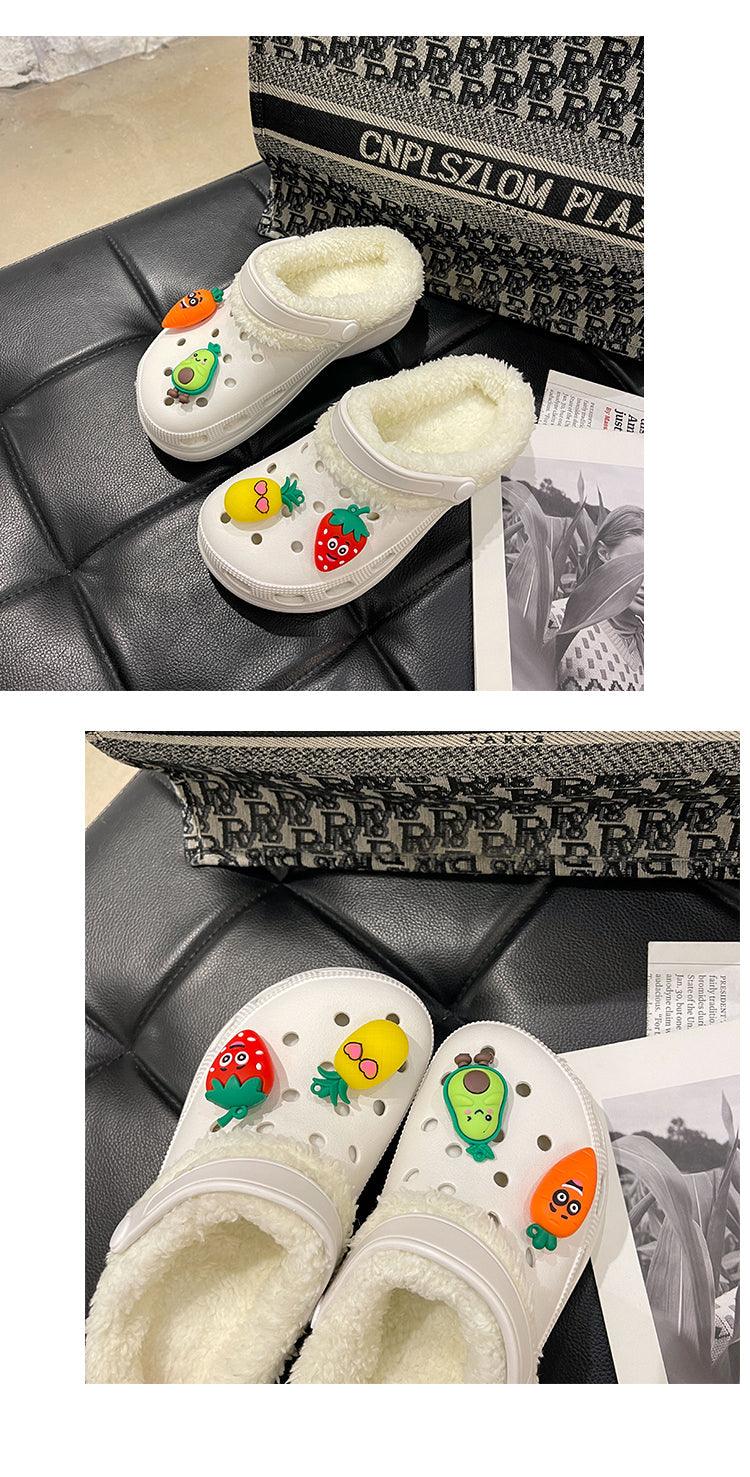 Women's Slippers Summer New Thick Soles Fashion Leather Shoes Flip Flops Women Clogs Winter Slippers Arch Support House Slippers Slip On Garden Shoes Warm Home Shoes Stevvex