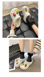 Women's Slippers Summer New Thick Soles Fashion Leather Shoes Flip Flops Women Clogs Winter Slippers Arch Support House Slippers Slip On Garden Shoes Warm Home Shoes Stevvex