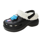 Women's Slippers Summer New Thick Soles Fashion Leather Shoes Flip Flops Women Clogs Winter Slippers Arch Support House Slippers Slip On Garden Shoes Warm Home Shoes Stevvex