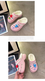Women's Slippers Summer New Thick Soles Fashion Leather Shoes Flip Flops Women Clogs Winter Slippers Arch Support House Slippers Slip On Garden Shoes Warm Home Shoes Stevvex