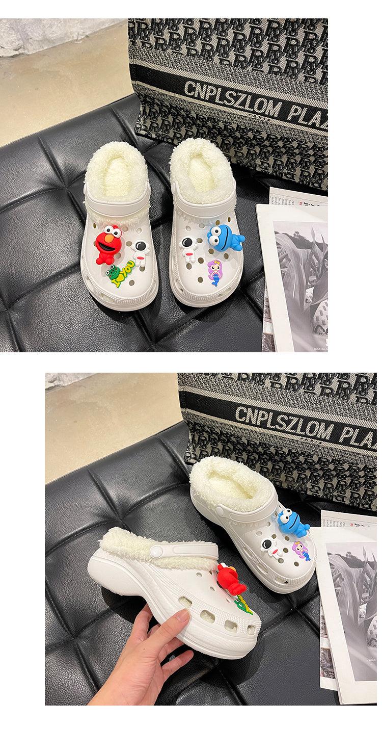 Women's Slippers Summer New Thick Soles Fashion Leather Shoes Flip Flops Women Clogs Winter Slippers Arch Support House Slippers Slip On Garden Shoes Warm Home Shoes Stevvex