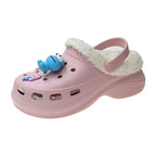 Women's Slippers Summer New Thick Soles Fashion Leather Shoes Flip Flops Women Clogs Winter Slippers Arch Support House Slippers Slip On Garden Shoes Warm Home Shoes Stevvex