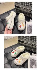 Women's Slippers Summer New Thick Soles Fashion Leather Shoes Flip Flops Women Clogs Winter Slippers Arch Support House Slippers Slip On Garden Shoes Warm Home Shoes Stevvex